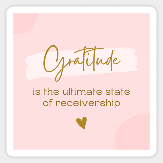 Gratitude equals receivership Sticker by Ivanapcm